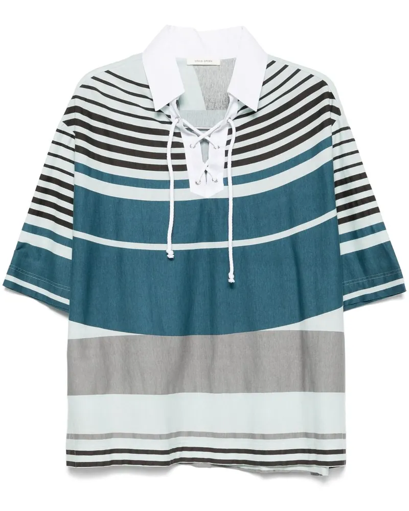 Craig Green Wave Poloshirt - Blau Blau
