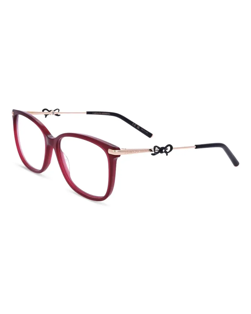 Carolina Herrera New York Eckige Brille mit Schleife - Rot Rot