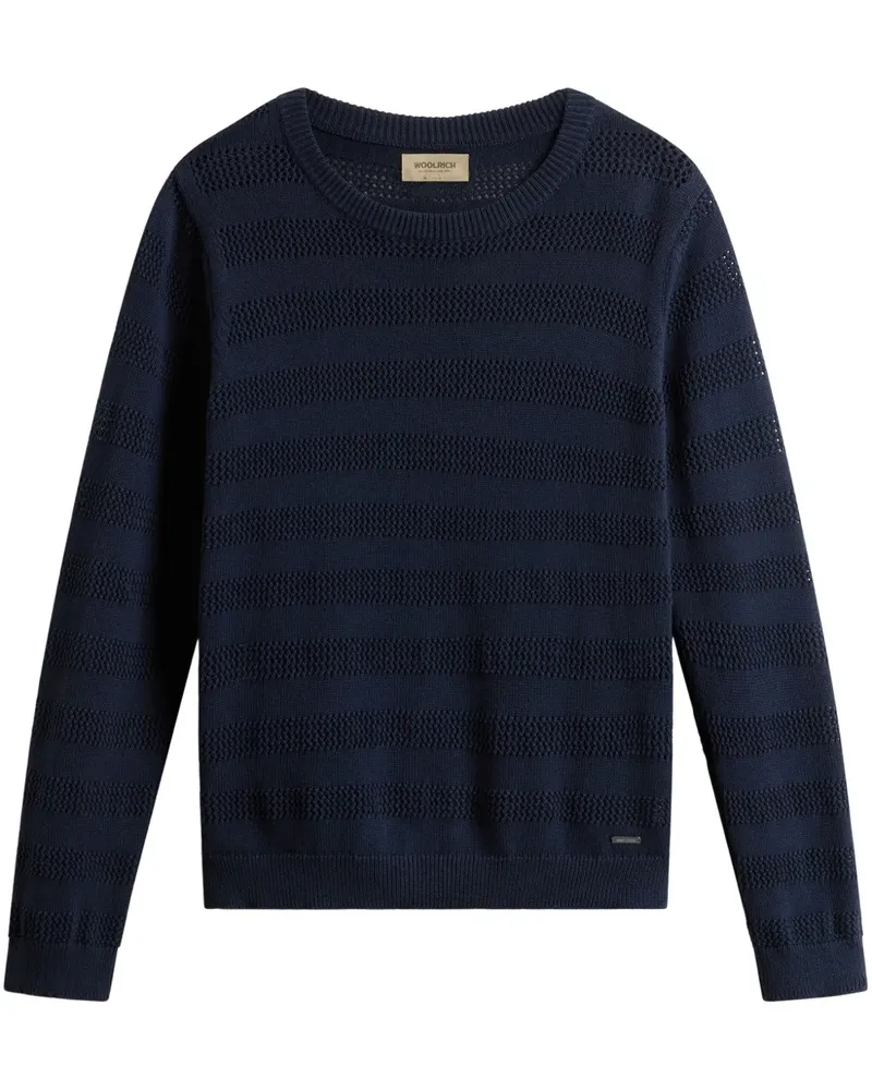 Woolrich Kastiger Pullover - Blau Blau