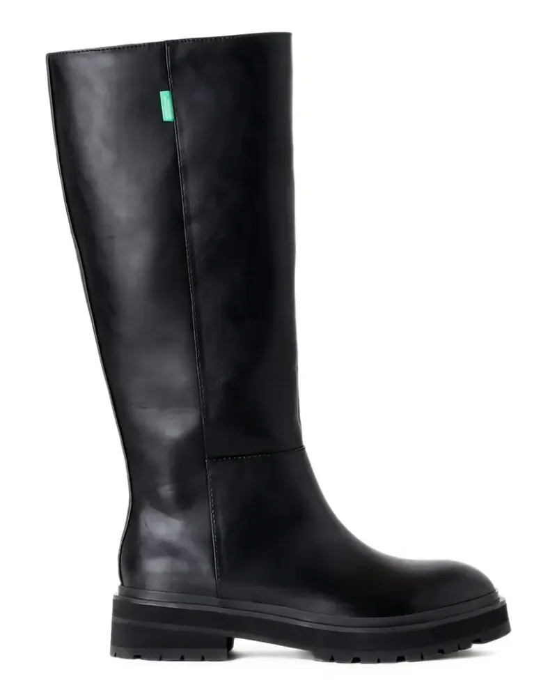 Benetton chunky-sole knee-high boots - Schwarz Schwarz