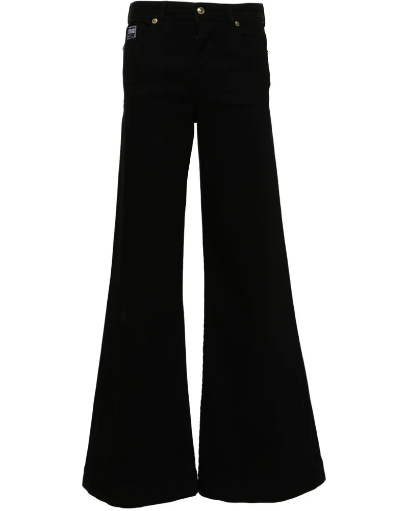 Versace Jeans Weite High-Rise-Jeans - Schwarz Schwarz