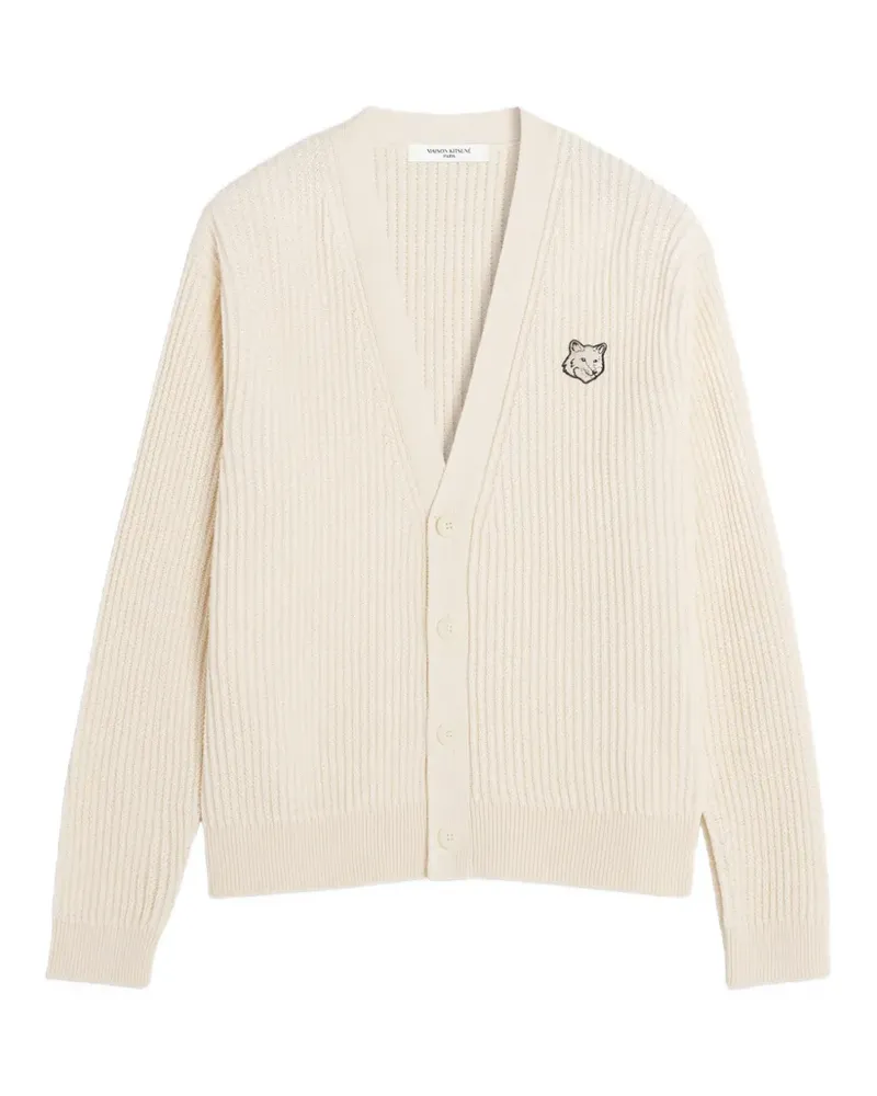 Kitsuné Fox Head cotton cardigan - Nude Nude