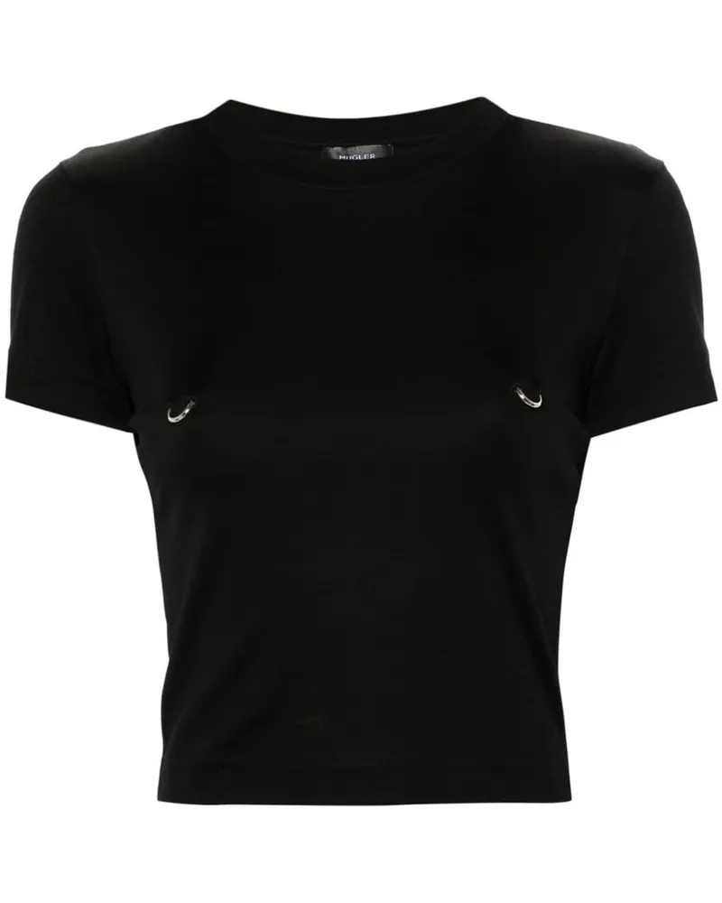 Thierry Mugler Pierced Baby T-Shirt Schwarz