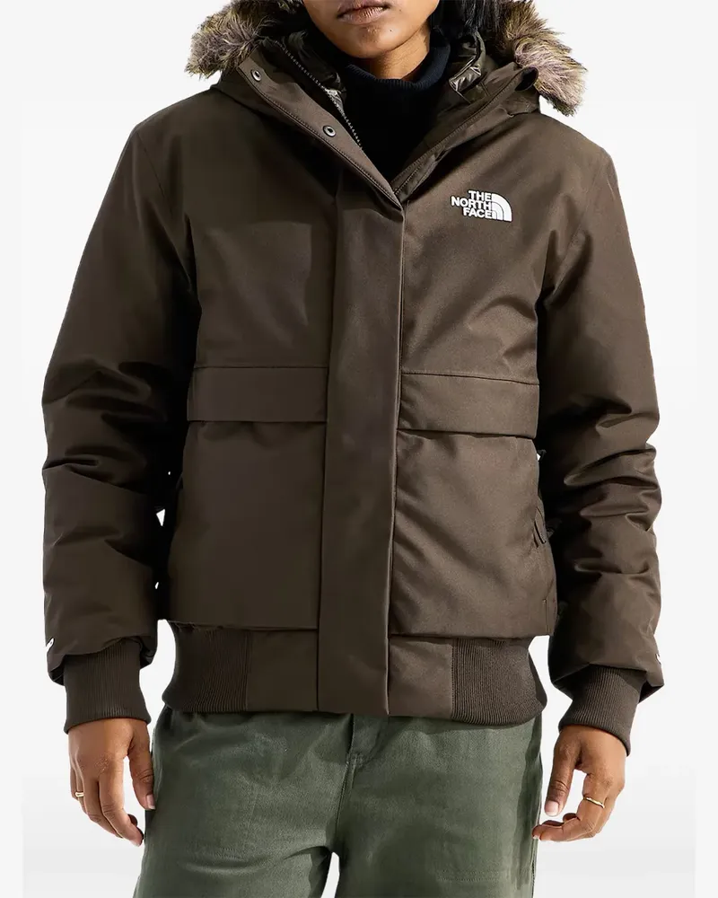 The North Face Arctic faux fur-trimmed bomber jacket - Braun Braun