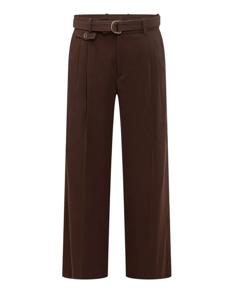 Drôle de Monsieur belted trousers - Braun Braun