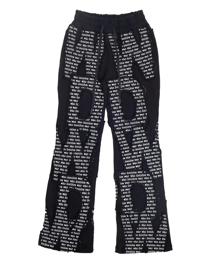 WHO DECIDES WAR Overlay Jogginghose - Schwarz Schwarz