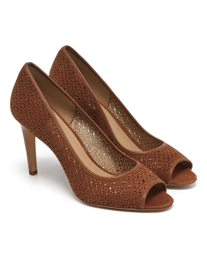 Tory Burch Elinor Wildleder-Pumps mit Laser-Cuts - Braun Braun