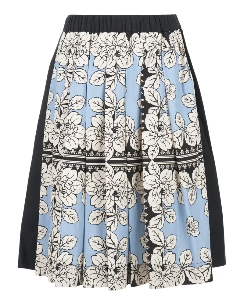 Biyan Midirock mit Blumenmuster - Blau Blau