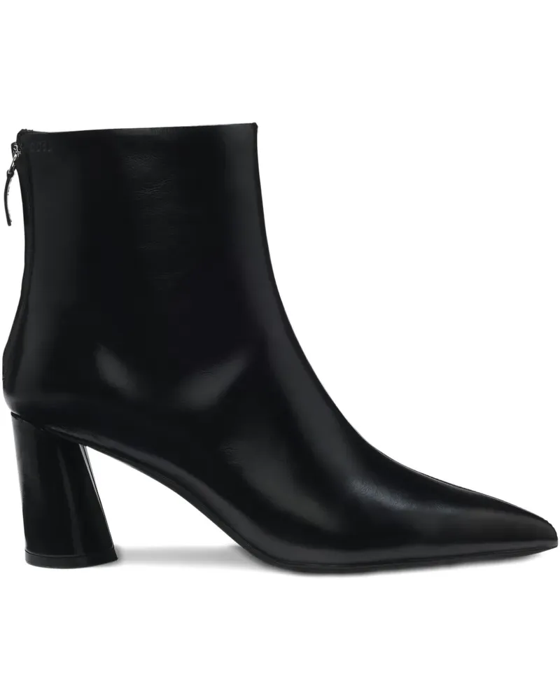 HUGO BOSS Spitze Stiefel mit Blockabsatz - Schwarz Schwarz