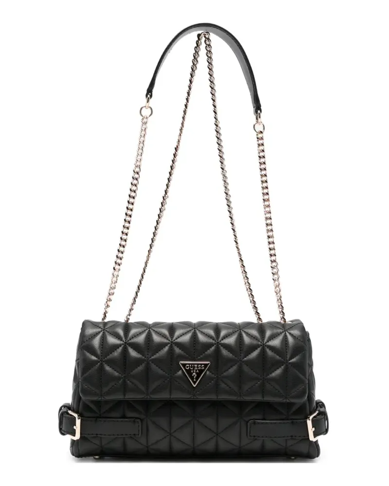 Guess Paisleigh quilted chain crossbody bag - Schwarz Schwarz