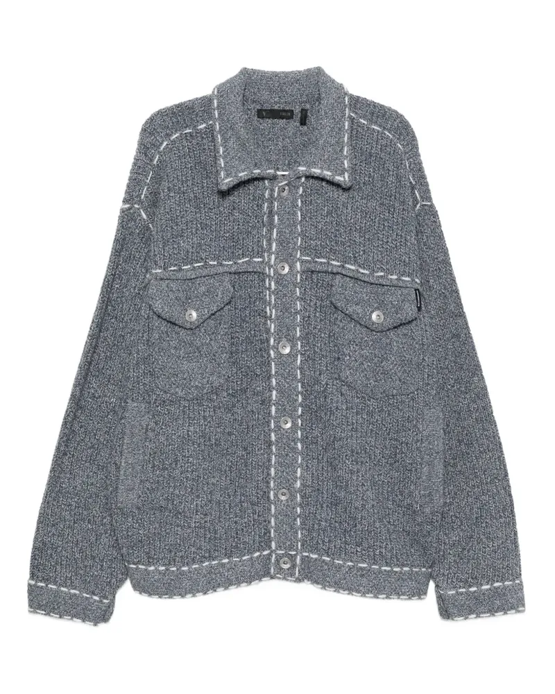 FIVE CM Gestrickte Jacke - Blau Blau
