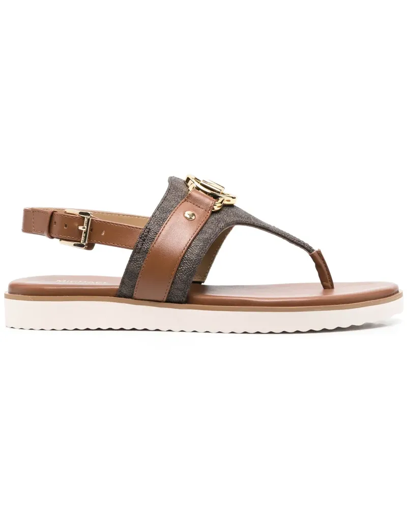 Michael Kors Sandalen mit Logo-Schild - Braun Braun