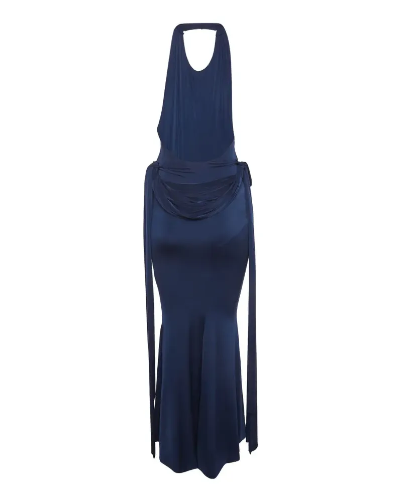 FourTwoFour on Fairfax Drapiertes Juliana Maxikleid - Blau Blau