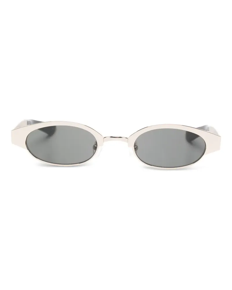 Alexander McQueen Sonnenbrille mit ovalem Gestell - Silber Silber