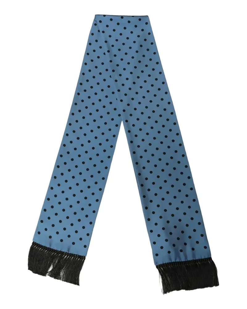 Dolce & Gabbana Schal mit Polka Dots - Blau Blau