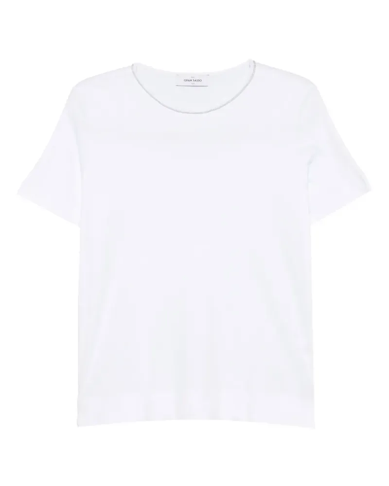 Gran Sasso embellished-neck T-shirt - Weiß Weiß