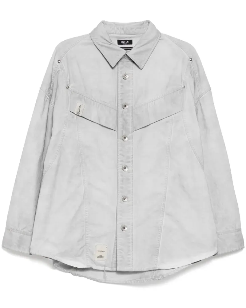 FIVE CM Hemd mit Nieten - Grau Grau