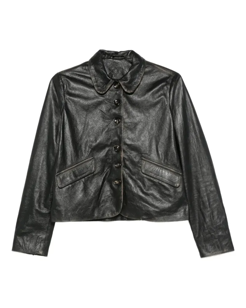 Giorgio Brato leather jacket - Schwarz Schwarz
