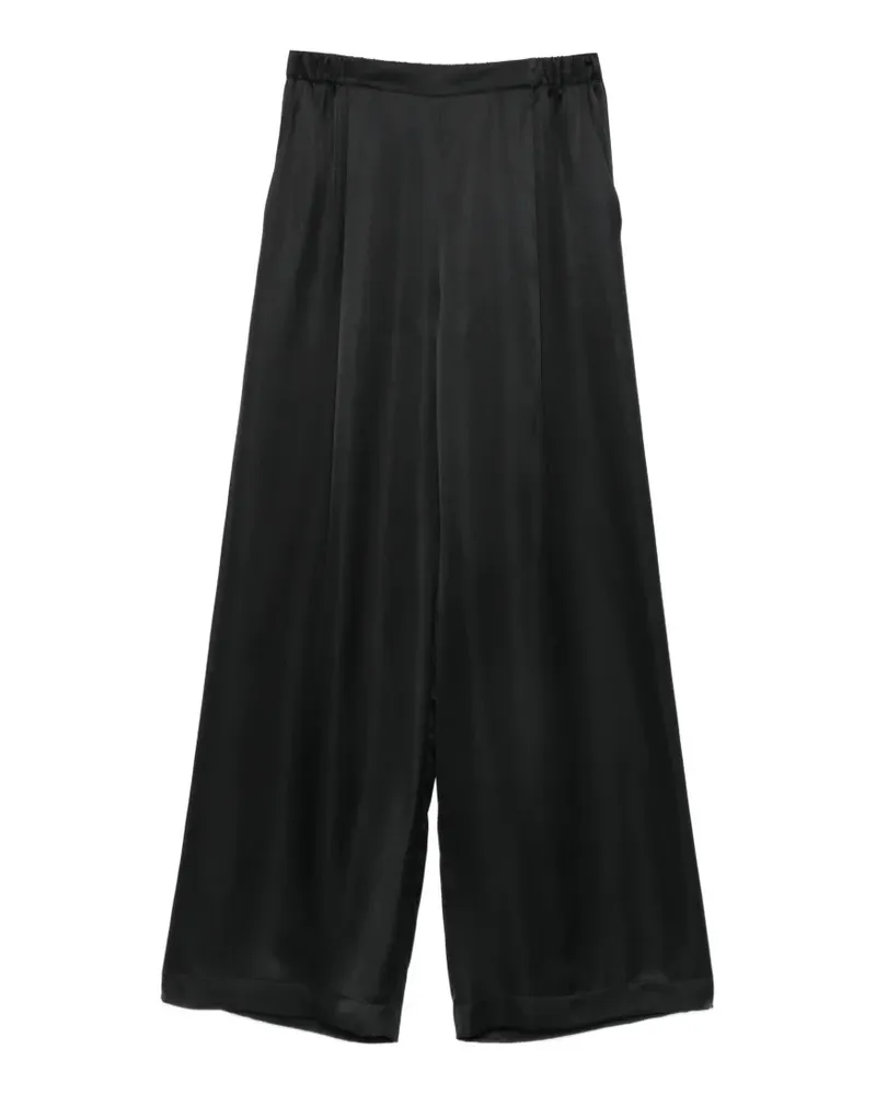 Carine Gilson Weite Hose aus Satin - Schwarz Schwarz