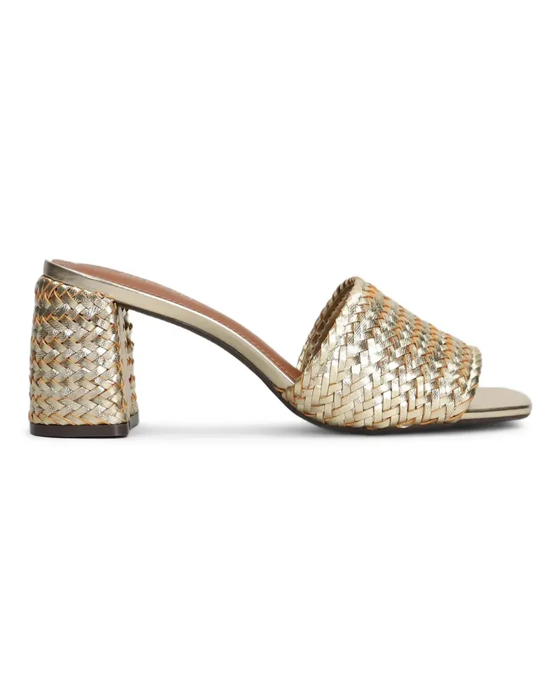 AREZZO woven block-heel sandals - Gold Gold