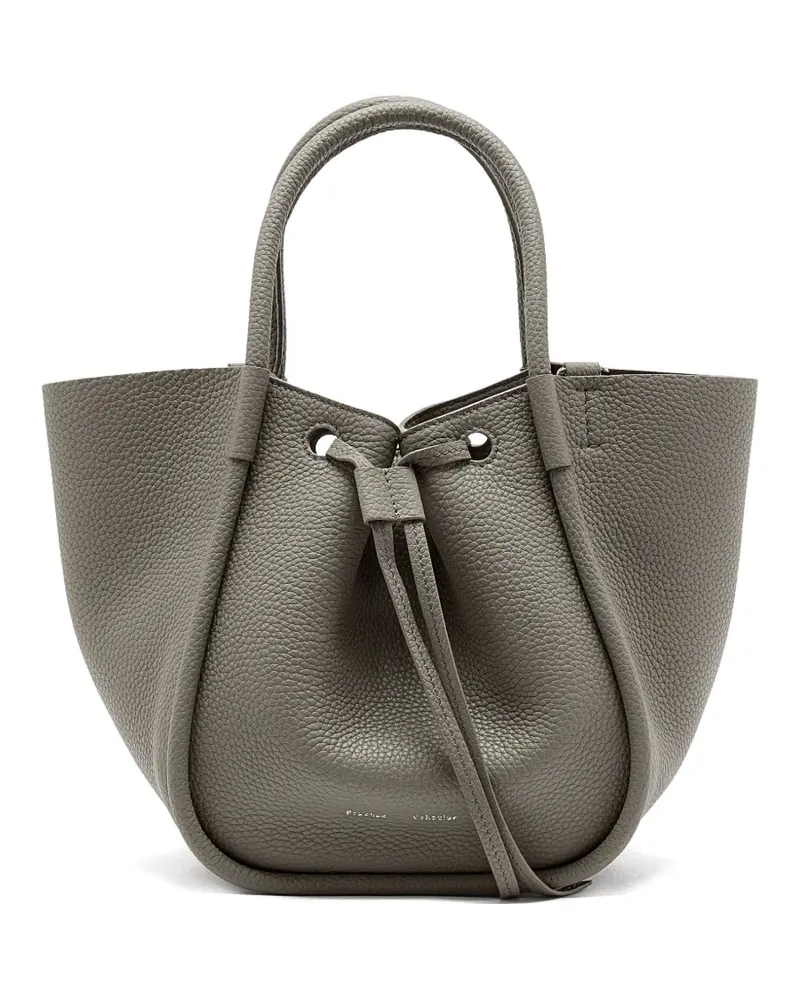 Proenza Schouler Kleiner Ruched Tote Bag mit Kordelzug - Grau Grau