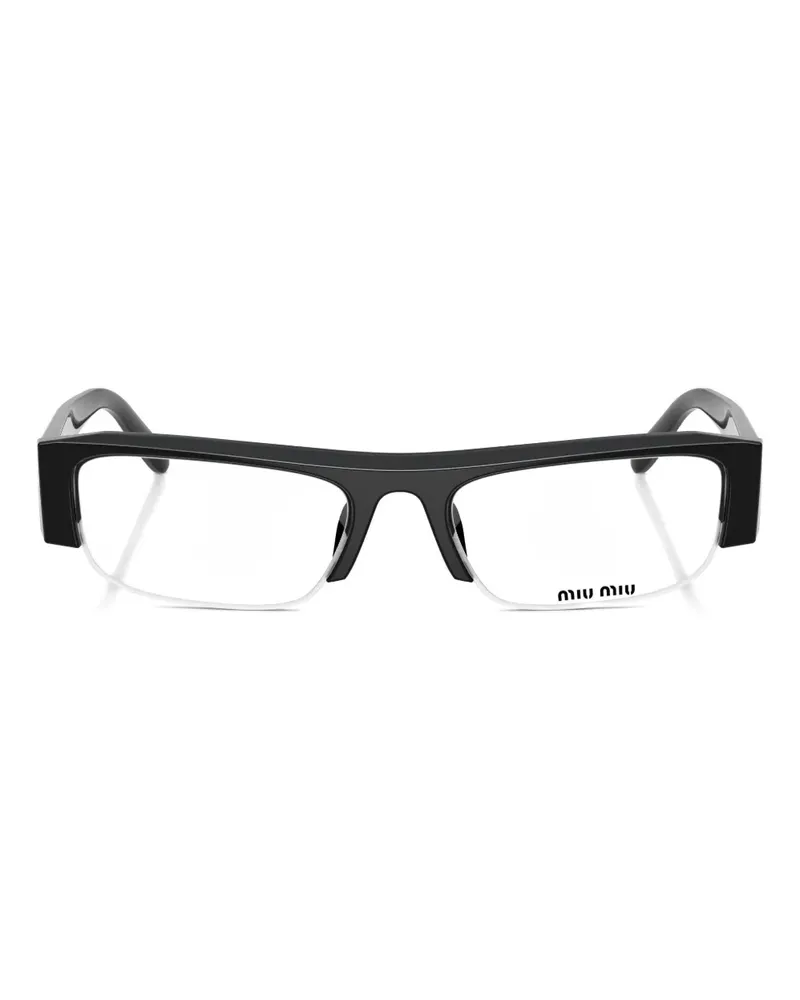Miu Miu Brille mit eckigem Gestell - Schwarz Schwarz