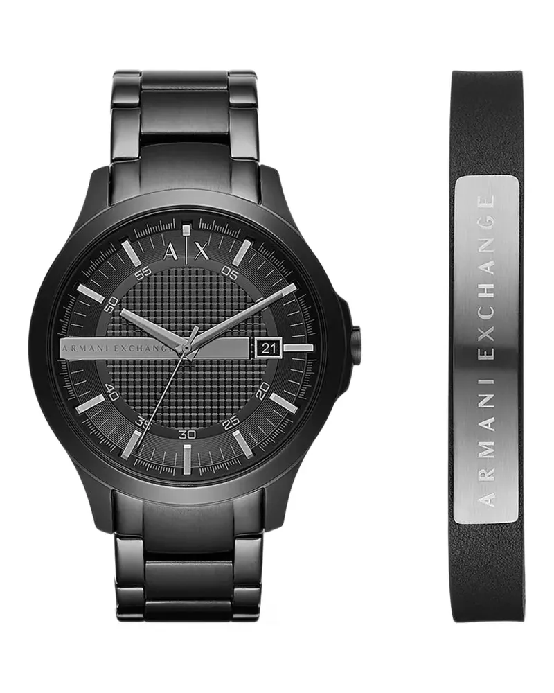 Armani Exchange link-bracelet 46mm watch (set of two) - Schwarz Schwarz