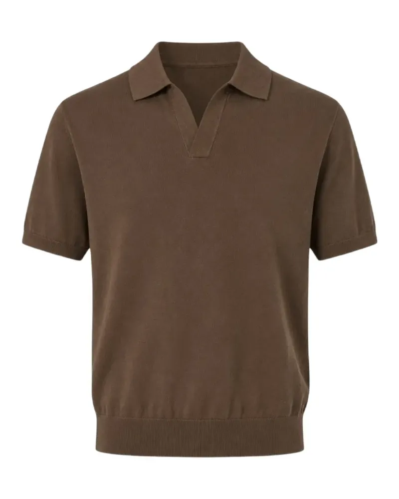 Diktat fine-knit short-sleeve T-shirt - Braun Braun