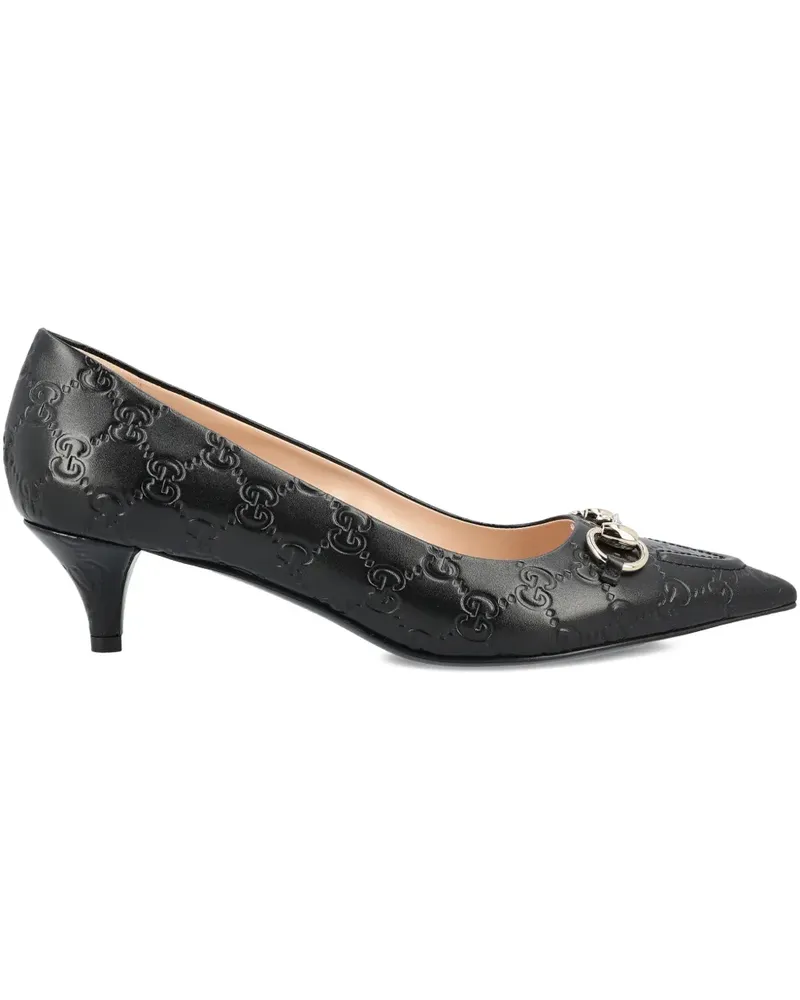 Gucci Horsebit logo-embossed pumps - Schwarz Schwarz