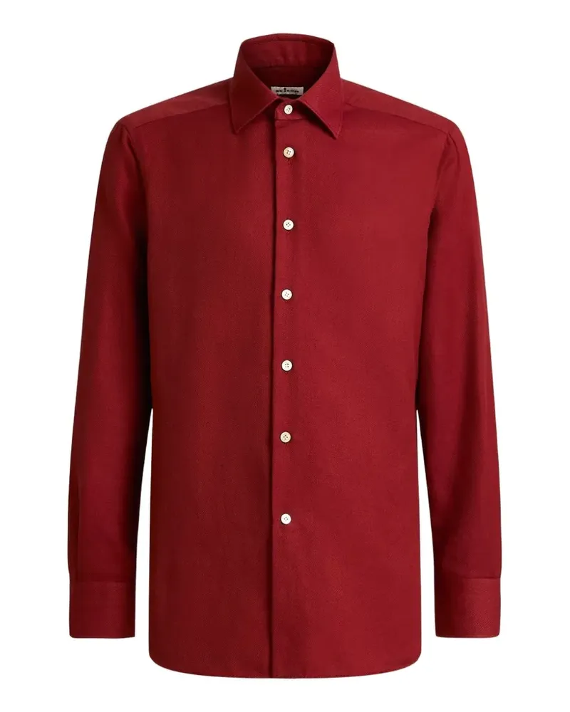 Kiton Langärmeliges Hemd - Rot Rot