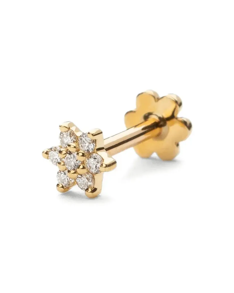 Maria Tash 18K yellow gold Flower diamond single earring Gold