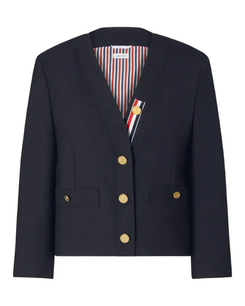 Thom Browne Hopsack Suiting Cardigan - Blau Blau