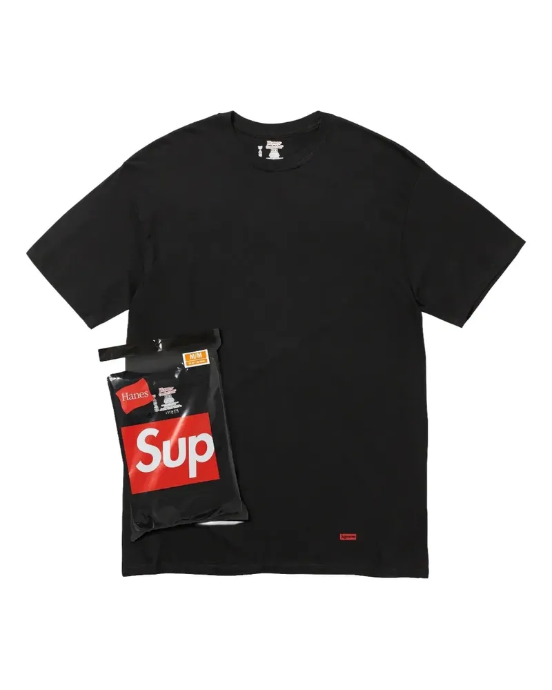 Supreme Being x Hanes Tagless T-Shirts (3er-Set) - Schwarz Schwarz