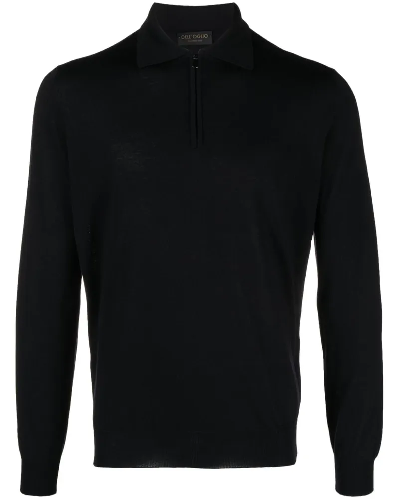 Dell'oglio Pullover mit Reißverschluss - Blau Blau