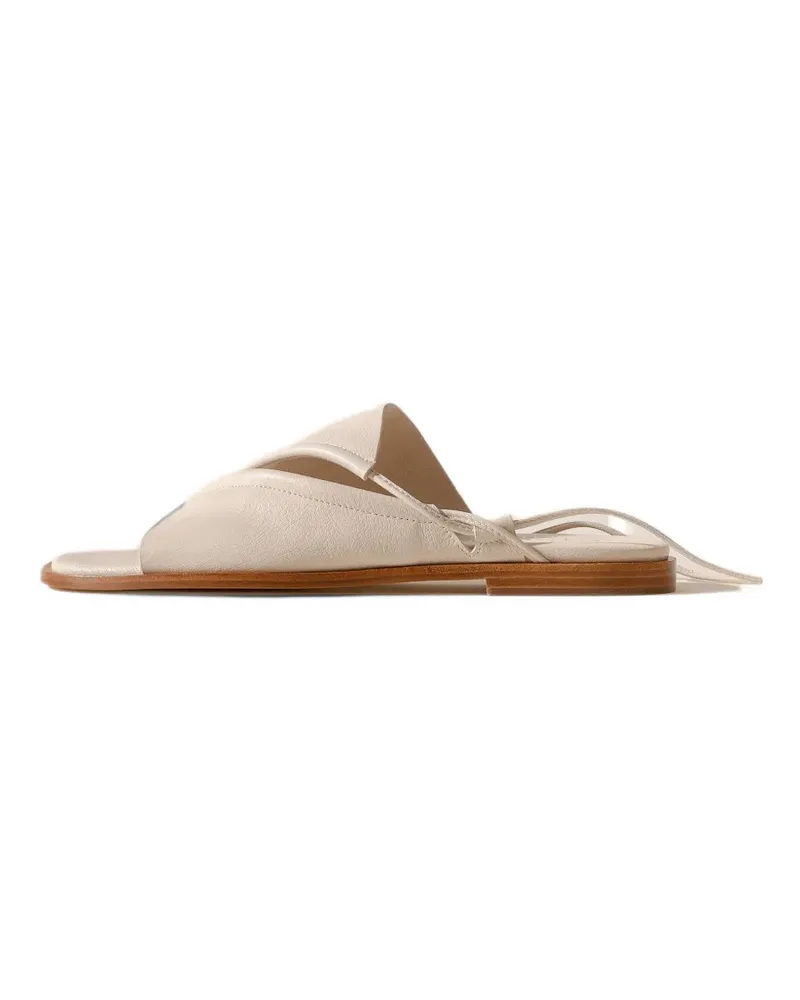 HEREU Clavaal leather flat sandals - Nude Nude