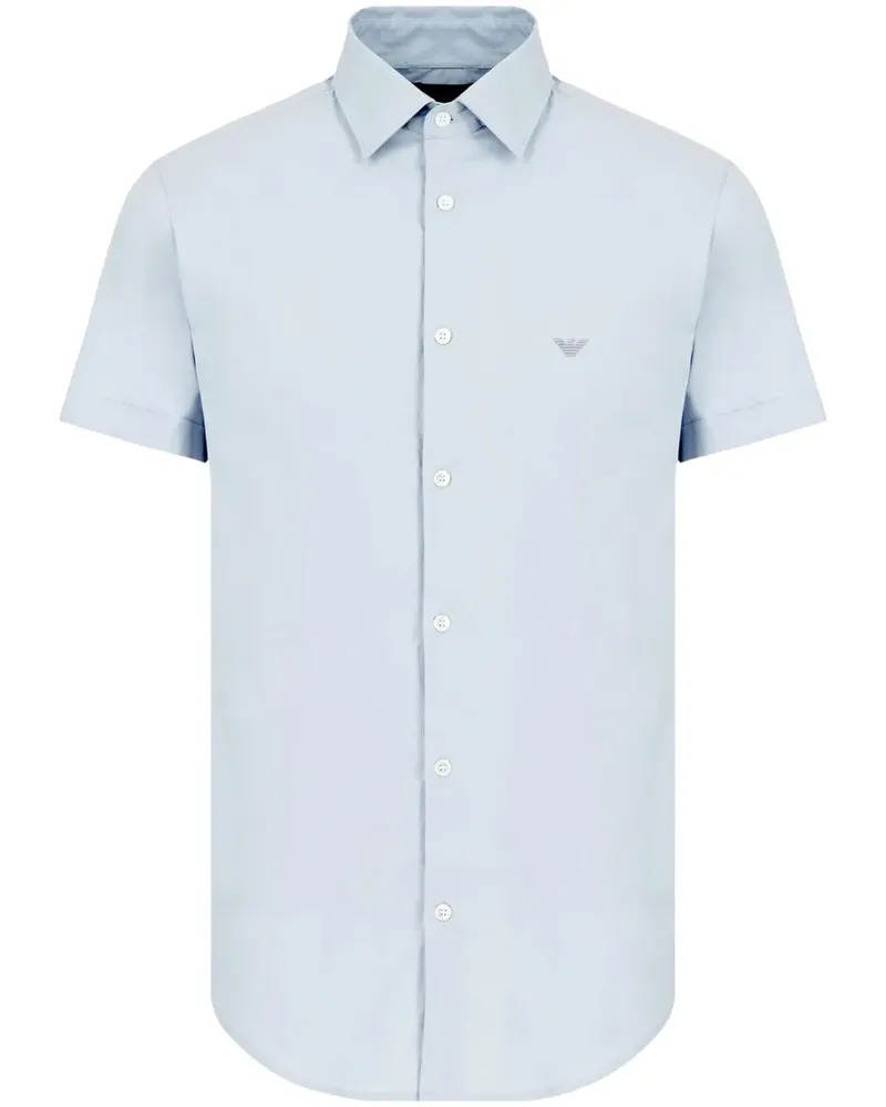 Emporio Armani Hemd mit Stickerei - Blau Blau