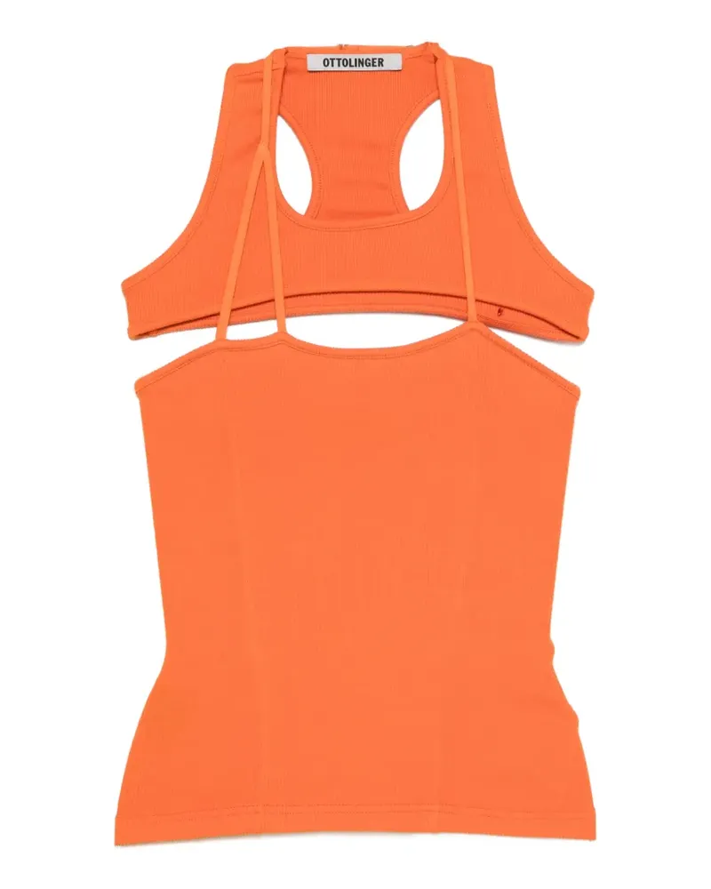 OTTOLINGER cut-out ribbed tank top - Orange Orange