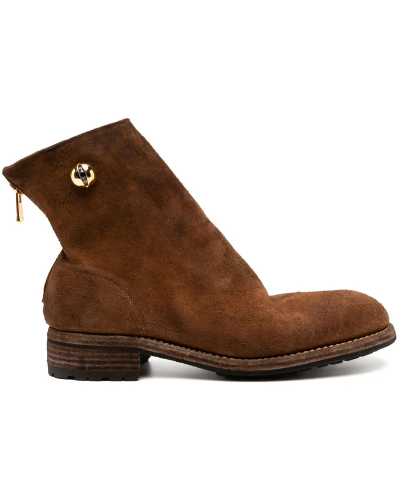 GUIDI Stiefel mit Reißverschluss - Braun Braun
