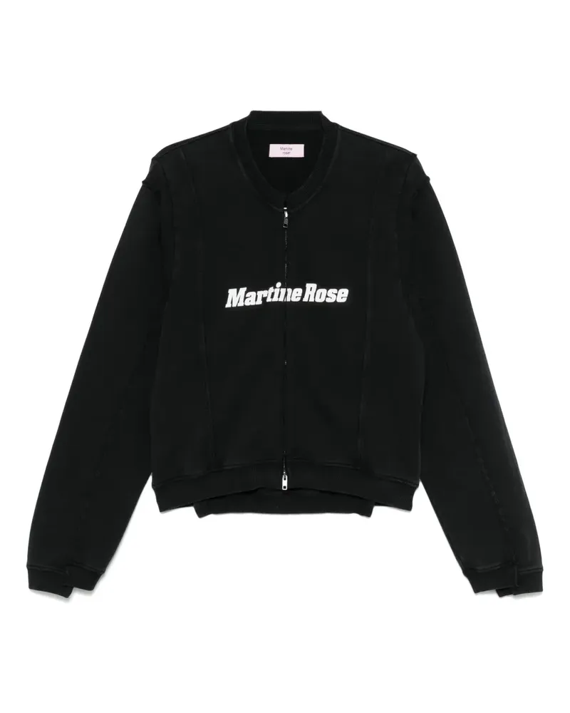 Martine Rose Shrunken Sweatshirt mit Reißverschluss - Schwarz Schwarz