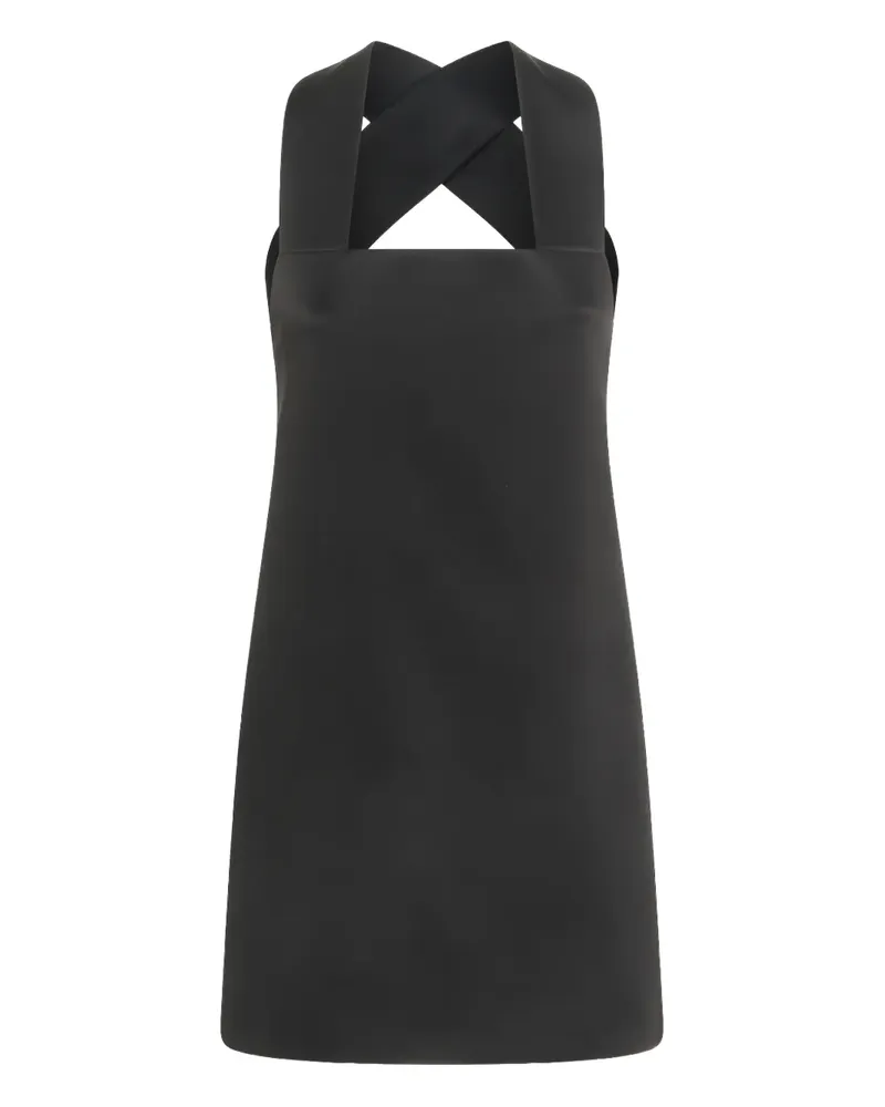 KHAITE cross-over backless mini dress - Schwarz Schwarz