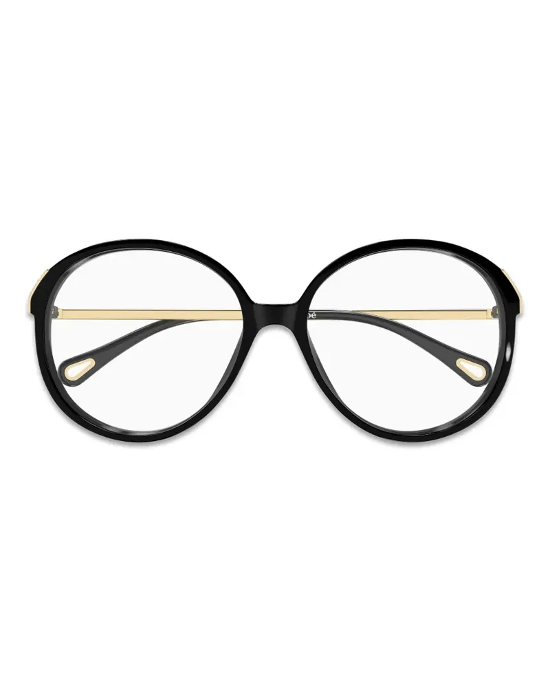 Chloé Brille mit rundem Gestell - Schwarz Schwarz
