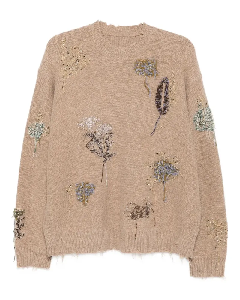 JNBY Langärmeliger Botanical Pullover - Nude Nude
