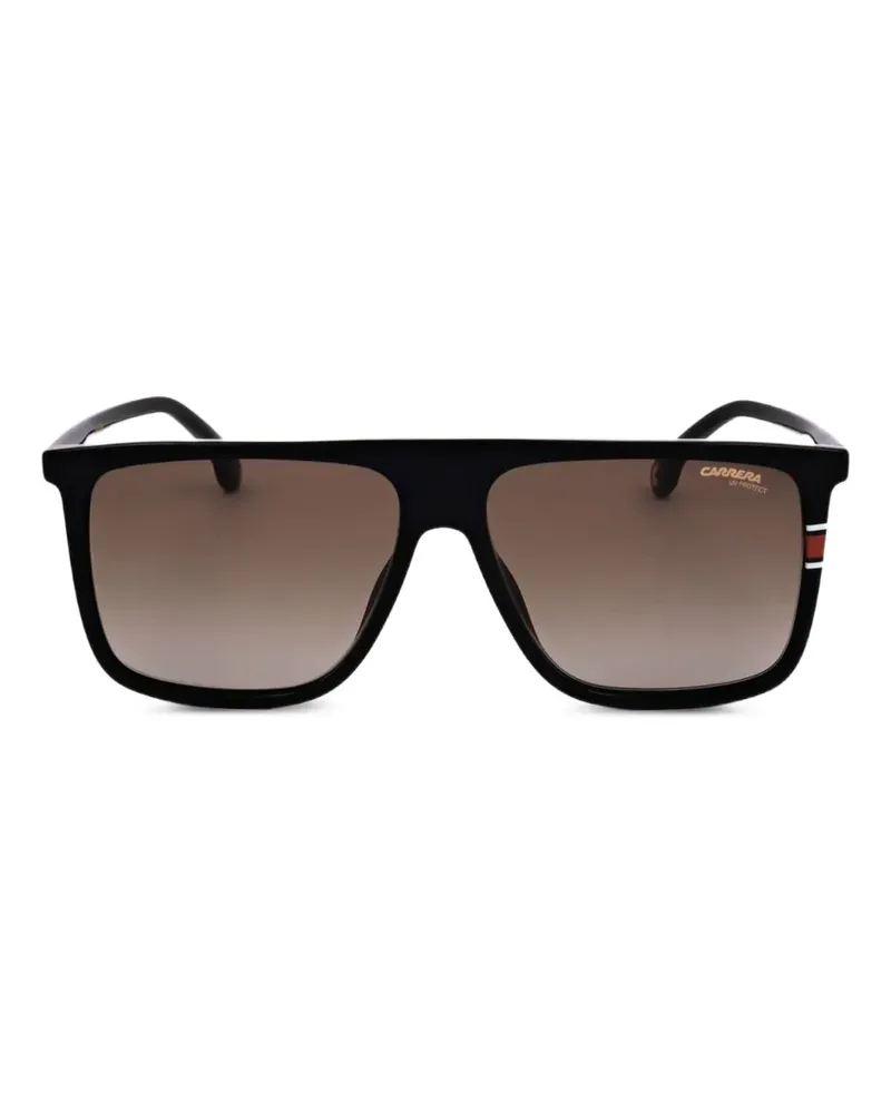 Carrera Sonnenbrille mit eckigem Gestell - Schwarz Schwarz