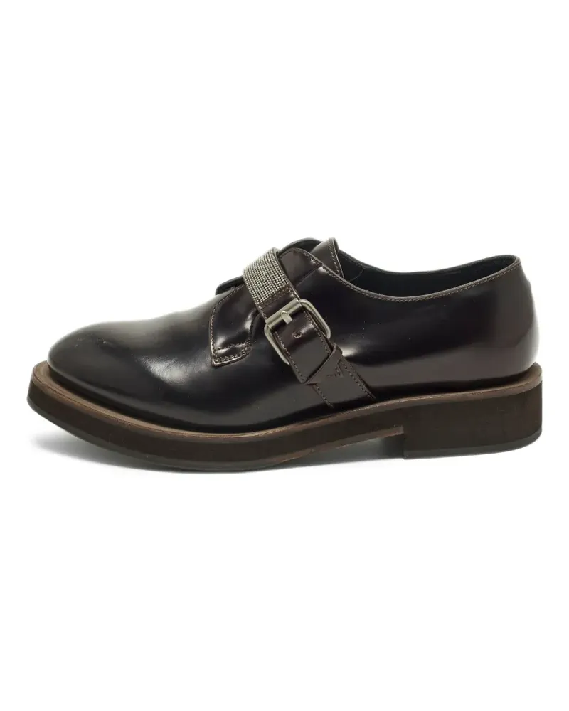 Brunello Cucinelli Monili Derby-Schuhe mit Schnallenriemen - Braun Braun