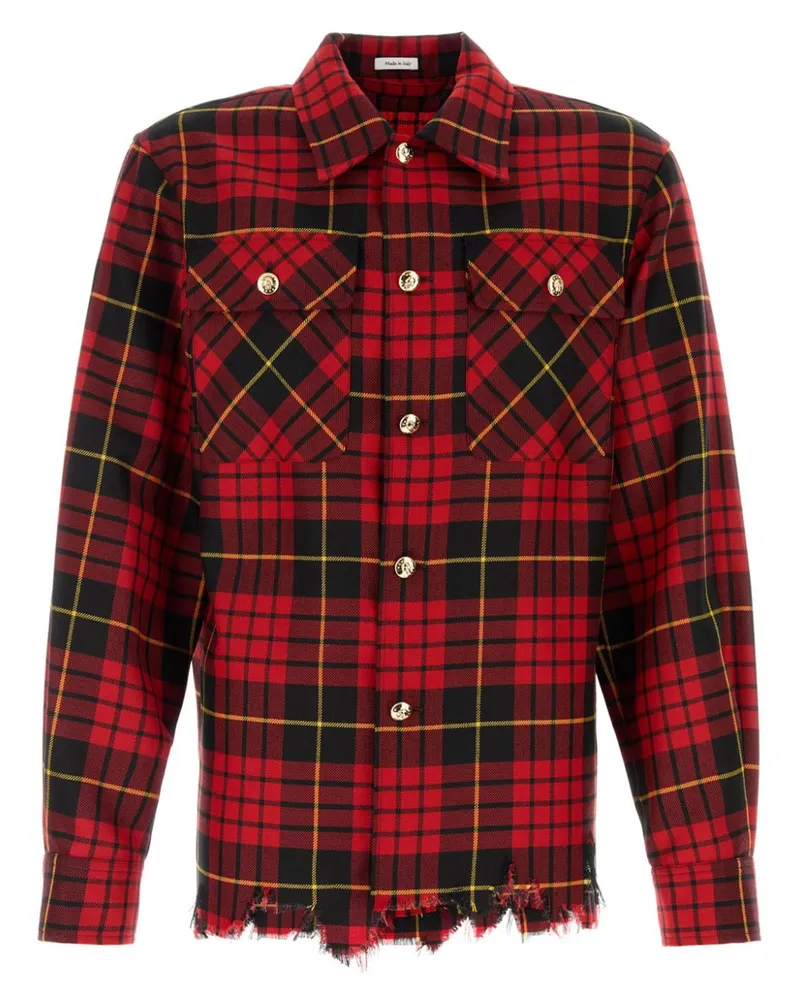Alexander McQueen Macqueen Hemd im Distressed-Look - Rot Rot