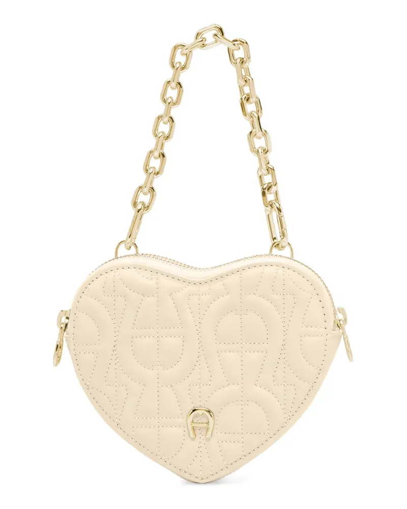 Aigner Gesteppte Heart Mini-Tasche - Nude Nude