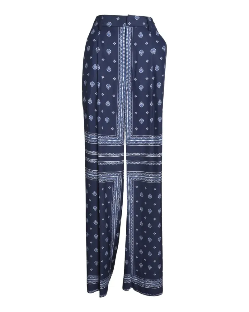 Seafarer bandana-print pleated trousers - Blau Blau