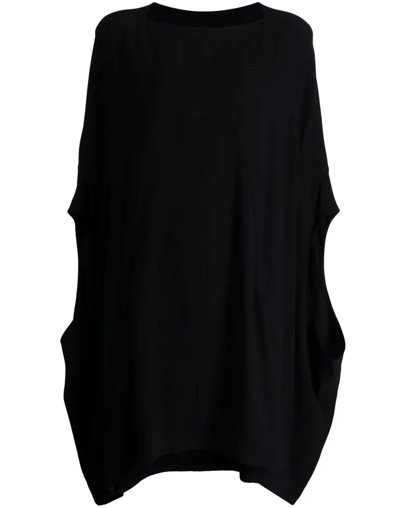 Rick Owens Asymmetrisches Tunika-Minikleid - Schwarz Schwarz