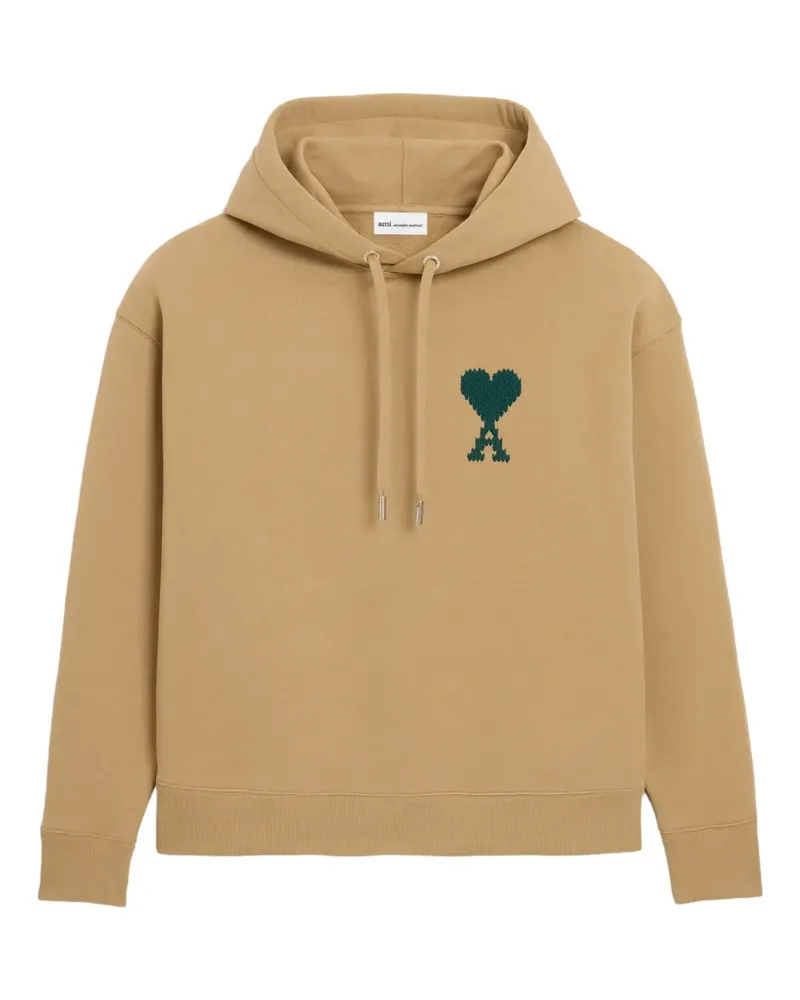 AMI Paris Bestickter Ami de Coeur Hoodie - Braun Braun