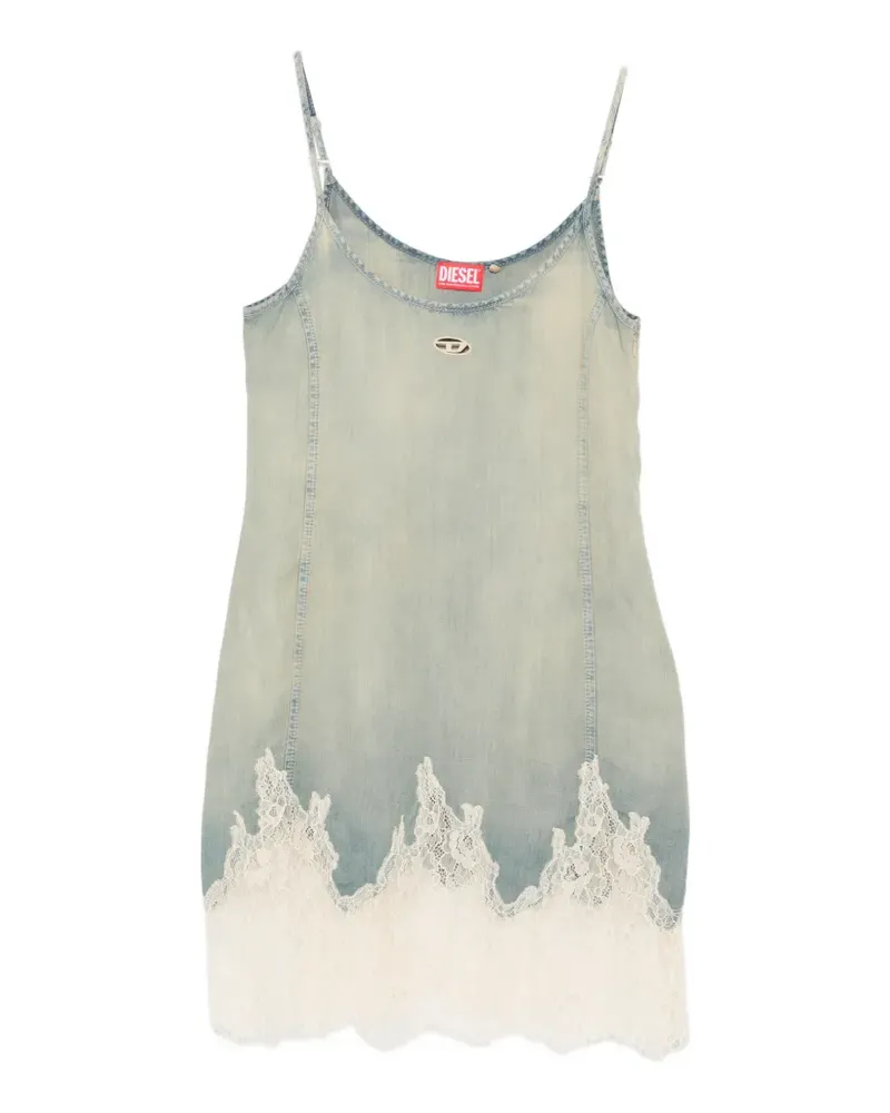 Diesel De-Odry lace-trim mini dress - Blau Blau